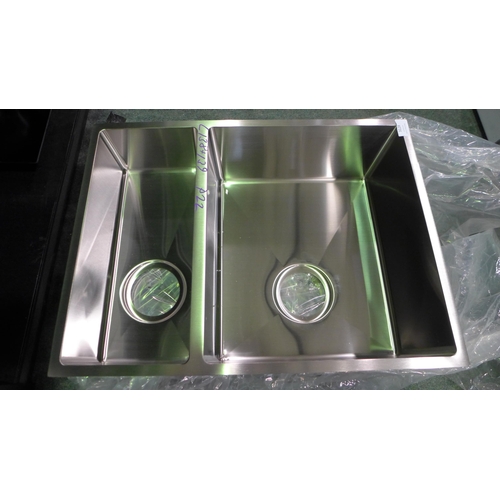 3128 - Two Undermount 1.5 Bowl Sinks With Metal Frames, Original RRP £200 inc VAT (437-138, 139) *This lot ... 