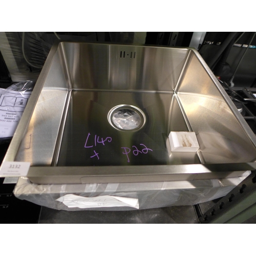 3132 - 2x Undermount 1.0 Bowl Sinks With Metal Frames,  (437-140, 141) *This lot is subject to VAT