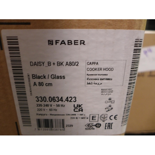 3137 - Faber Daisy B Wall Mounted Hood  H450xW798xD378 - model no.330.0529.063, Original RRP £432.5 inc VAT... 