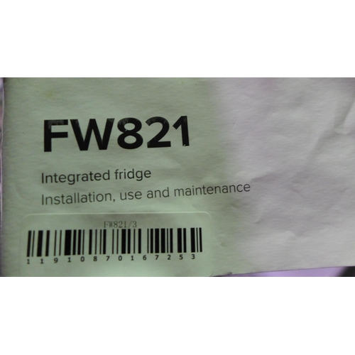 3154 - CDA  Integrated Tower Fridge H1780xW540xD545- model no.FW821, Original RRP £435.83 inc VAT (437-162)... 