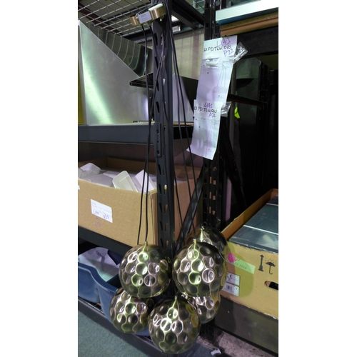 3177 - Two Ezra Triple Head Ceiling Pendants - modelT01-0022, Original RRP £440 inc VAT (437-142, 143) *Thi... 