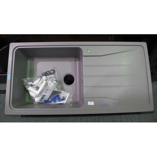 3184 - Minorca Composite 1.0 Bowl RVS Grey sink,  500x1000  - modelBL467786, Original RRP £290.84 inc VAT (... 