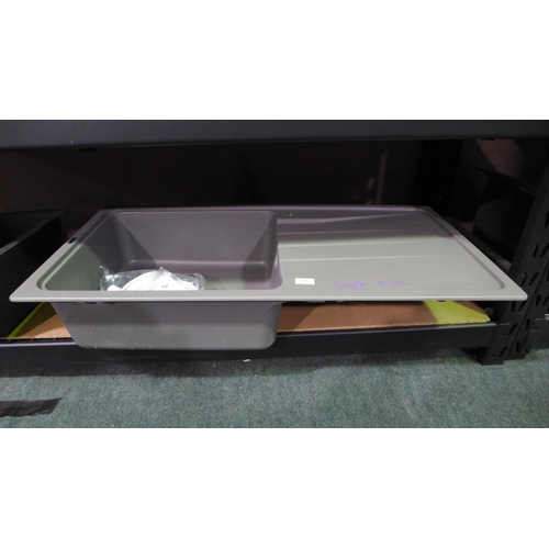 3184 - Minorca Composite 1.0 Bowl RVS Grey sink,  500x1000  - modelBL467786, Original RRP £290.84 inc VAT (... 