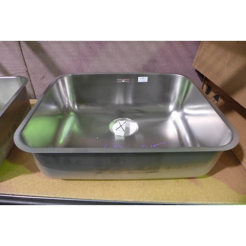 3189 - Ecuador Extra Large 1 Bowl Under mount Stainless Steel Sink, 400x500 - modelBL452615, Original RRP £... 