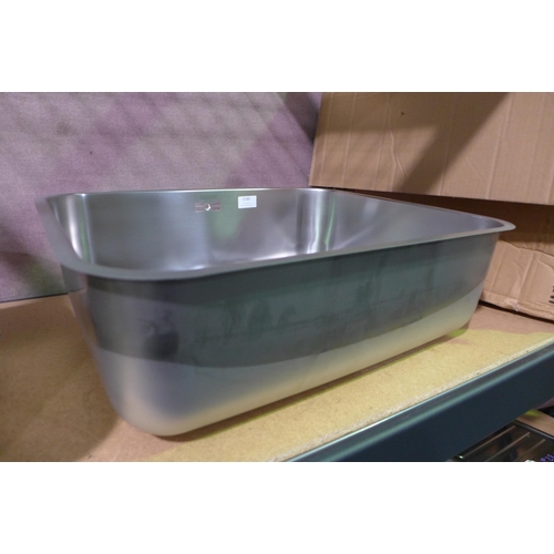 3189 - Ecuador Extra Large 1 Bowl Under mount Stainless Steel Sink, 400x500 - modelBL452615, Original RRP £... 