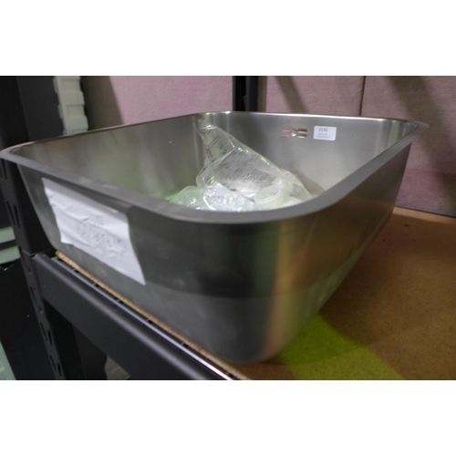 3190 - Ecuador 1 Bowl Under mount Stainless Steel Sink,  400x400  - modelBL452613, Original RRP £132.5 inc ... 