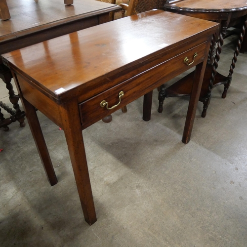 209 - A George II mahogany single drawer fold over tea table