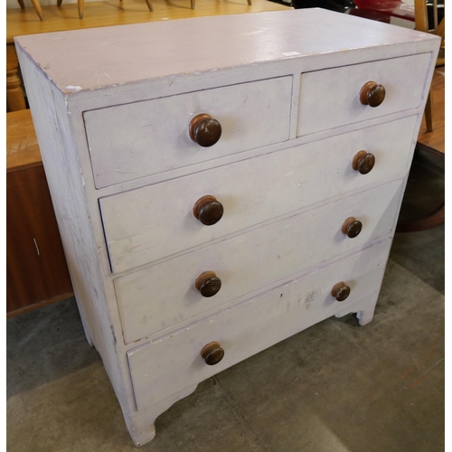 237 - A Victorian painted pine chest of drawers