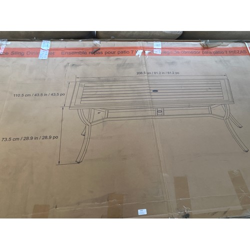 1495 - Seven Piece Sling Dining Set *This lot is subject to VAT