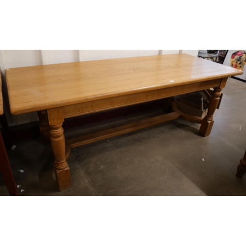 271 - A French oak refectory table