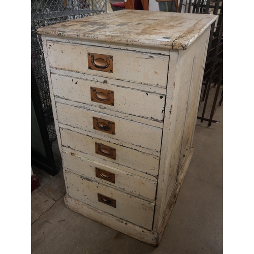 273 - A Victorian painted pine chest of drawers