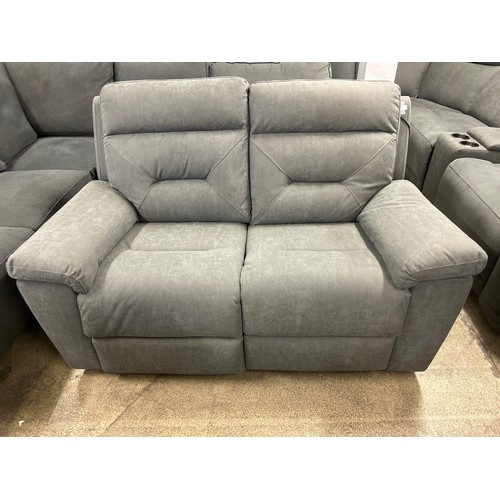 1537 - Justin Grey Two Seater Power Recline sofa (KM.012), original RRP £916.66 + VAT