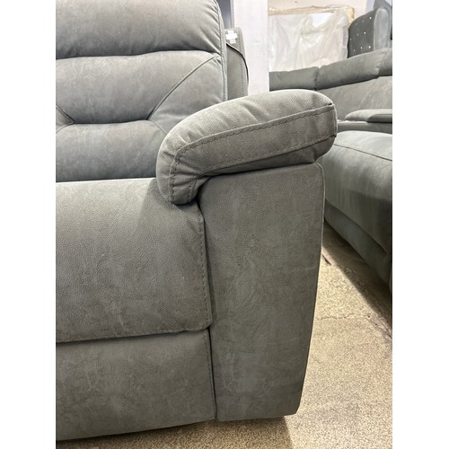 1537 - Justin Grey Two Seater Power Recline sofa (KM.012), original RRP £916.66 + VAT