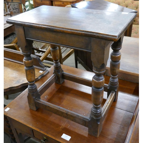 103B - A 17th Century style joint oak stool