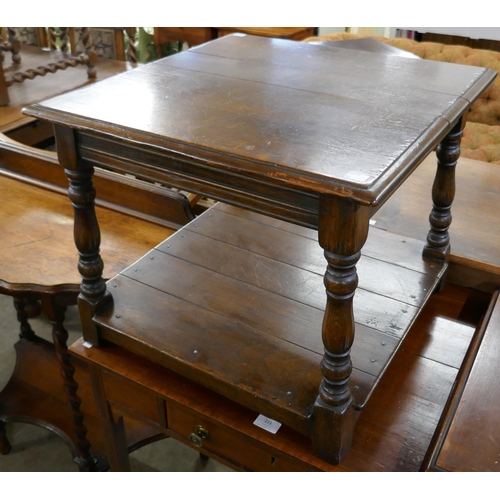 103C - An 18th Century style Ipswich oak two tier lamp table