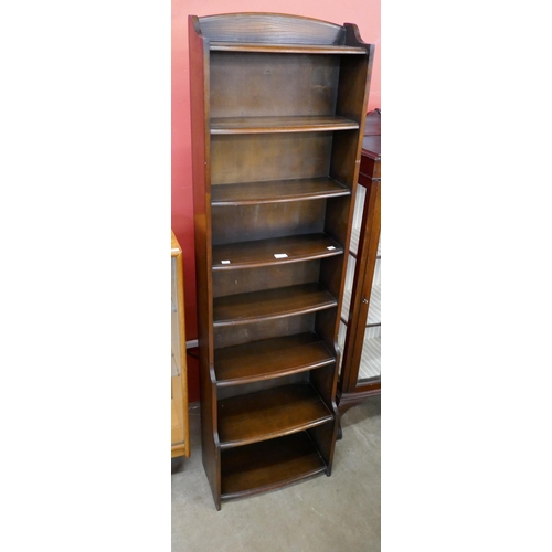 110 - A tall oak open bookcase