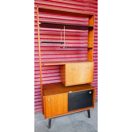 93C - A G-Plan Librenza tola wood and black room divider