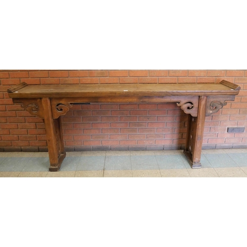 114A - An 18th Century style Chinese elm alter table