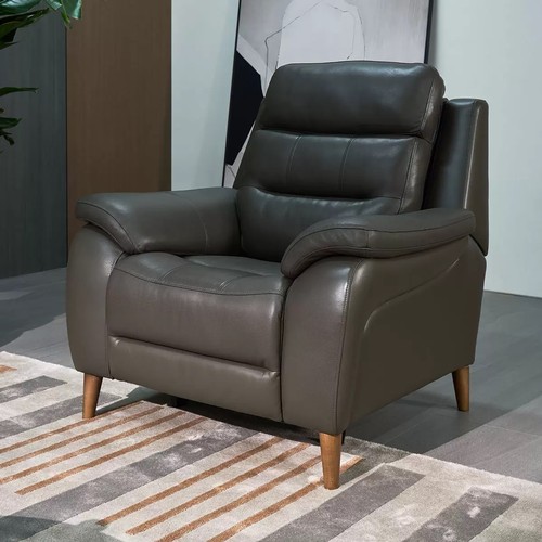 1417 - Ava  Storm Grey Leather Reclining Armchair, Original RRP £549.99 + VAT (4198-19) *This lot is subjec... 