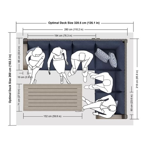 1443 - Pacific Casual Belhaven 6 Seater Sectional Set, Original RRP £1916.66 + VAT (4198-30) *This lot is s... 