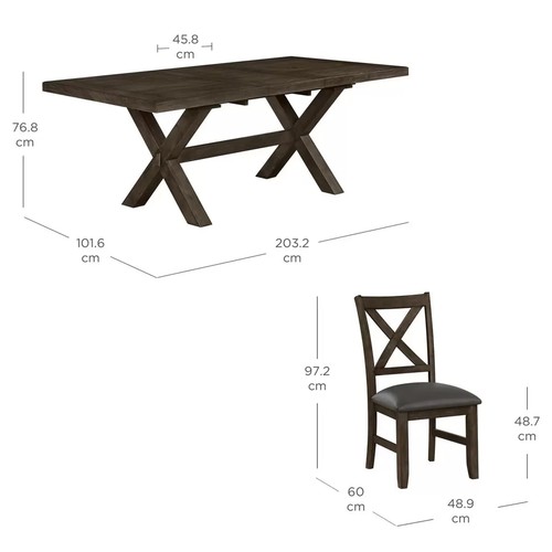 1519 - Blakely 7 piece Dining Set Extendable Whalen , Original RRP £666.66 + VAT - contents not checked or ... 