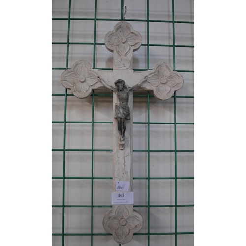 369 - A French wooden crucifix