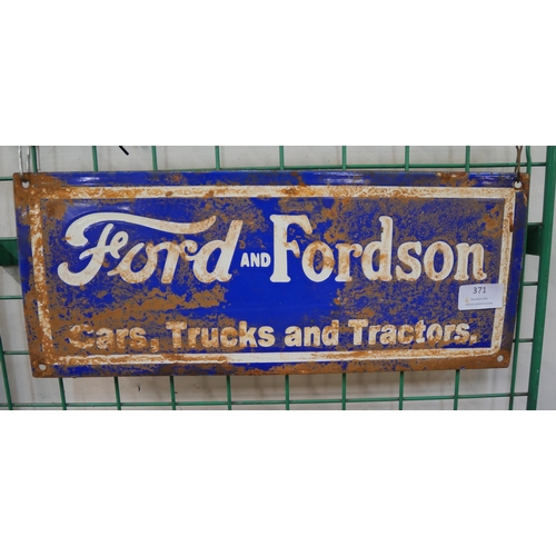 371 - An enamelled metal Ford-Fordson sign