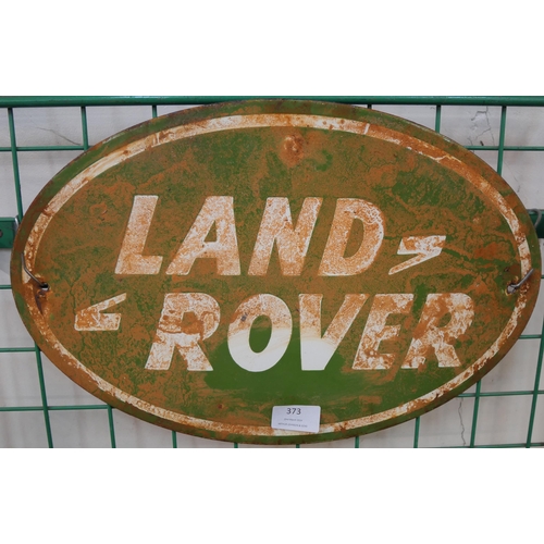 373 - An enamelled metal Land Rover sign