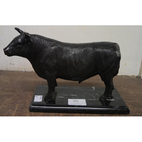 405 - A bronze figure of a bull