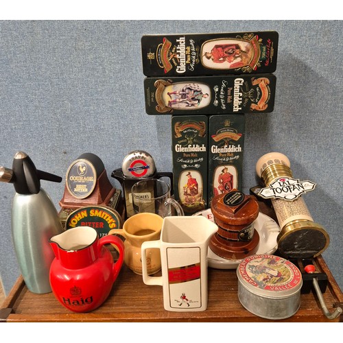 293 - A collection of breweriana, including; beer tap, ash trays, etc.