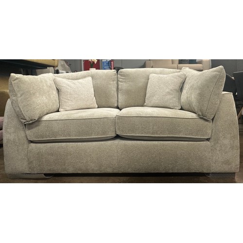 1359 - Champagne velvet upholstered Aspen two seater sofa