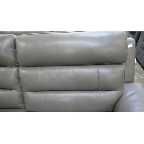 1390 - Ava Storm Grey Leather electric recline 2.5 Seater sofa, Original RRP £983.33 + VAT (4198-2) *This l... 