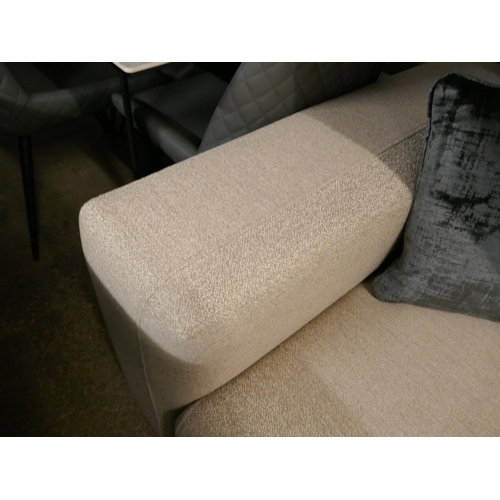 1404 - A sandstone weave three seater and two seater sofa