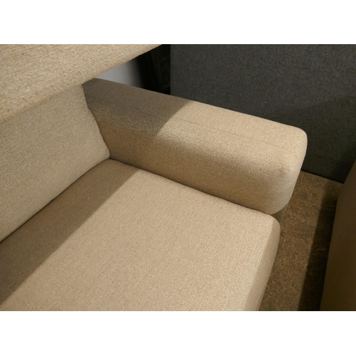 1404 - A sandstone weave three seater and two seater sofa