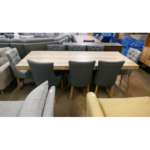 1427 - A Hatton 2.3m dining table and eight Bradley chairs