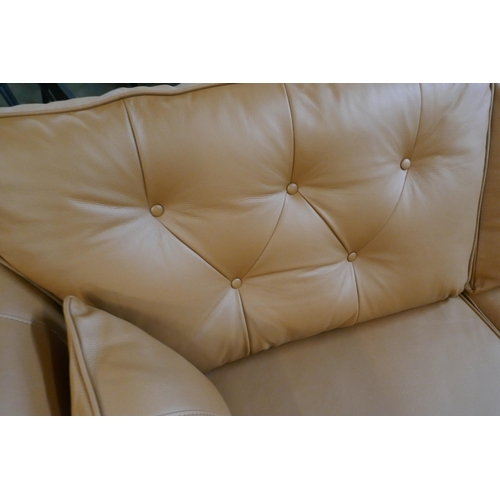 1326 - A tan leather Hoxton three seater sofa RRP £1959