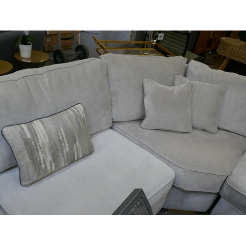 1465 - A Barker & Stonehouse magnesium velvet corner sofa RRP 3295