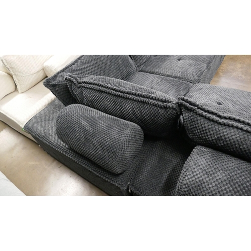 1526 - A charcoal modular corner sofa