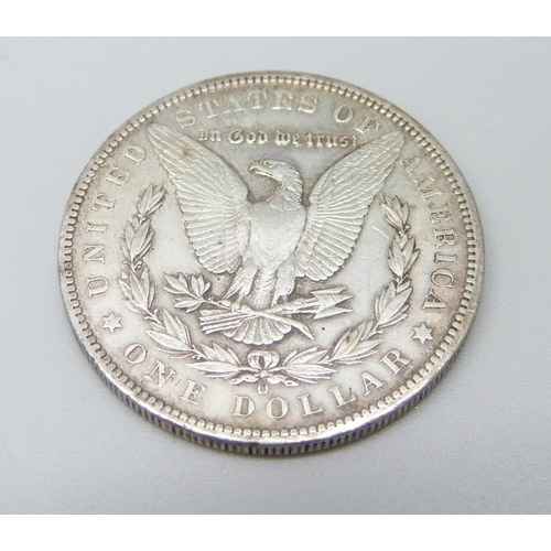 1007 - A 1902 Silver Eagle US dollar coin, New Orleans mint, .900 silver