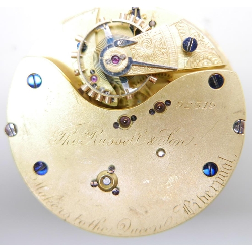 1108 - An Omega pocket watch movement and two centre seconds Chronograph movements