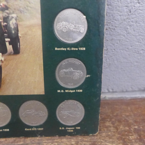 1134 - Four sets of Historic cars medallions, one set of Man in flight medallions **PLEASE NOTE THIS LOT IS... 