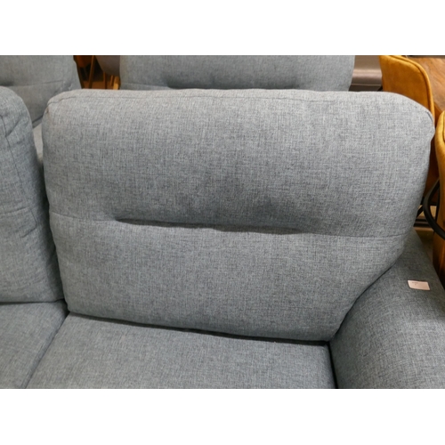 1372 - An aqua weave three seater sofa, two seater and armchair