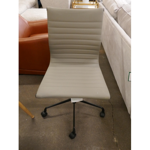 1490 - An Eames style grey upholstered office chair