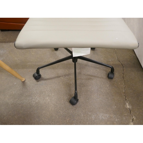 1490 - An Eames style grey upholstered office chair