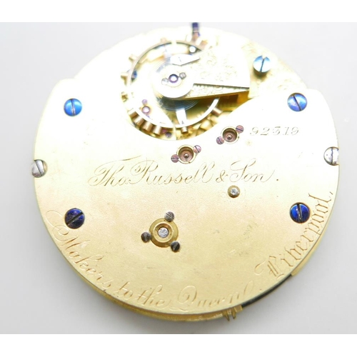 1108 - An Omega pocket watch movement and two centre seconds Chronograph movements