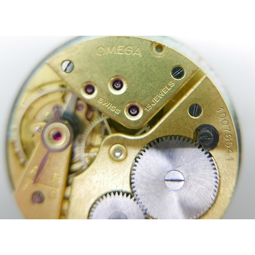 1108 - An Omega pocket watch movement and two centre seconds Chronograph movements