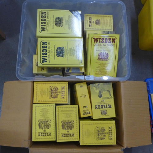 1132 - Wisden Cricketers Almanacs large collection, 1979 onwards and anthology's 1900-1982 **PLEASE NOTE TH... 