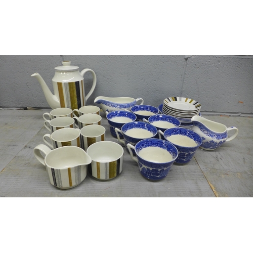 1155 - Two part tea service, Midwinter & Willow pattern **PLEASE NOTE THIS LOT IS NOT ELIGIBLE FOR POSTING ... 