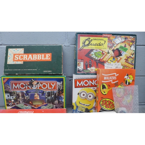 1157 - A collection of board games and other games, Monopoly, scrabble, etc **PLEASE NOTE THIS LOT IS NOT E... 