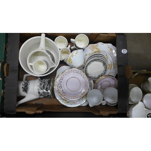 1164 - Five boxes of mixed decorative tea wares including Colclough, Villeroy & Boch, Aynsley, etc **PLEASE... 